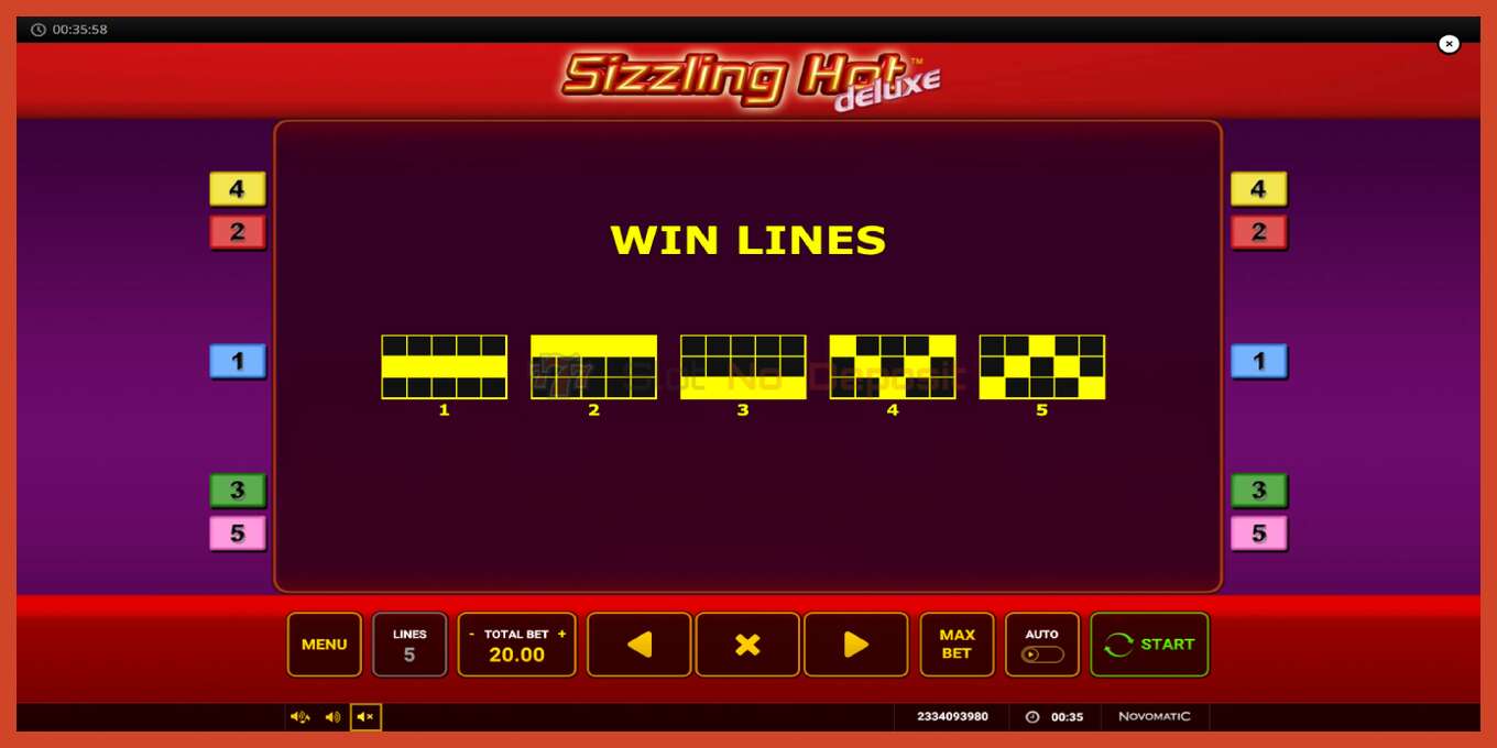 Slot screenshot: Sizzling Hot Deluxe no deposit, number - 7