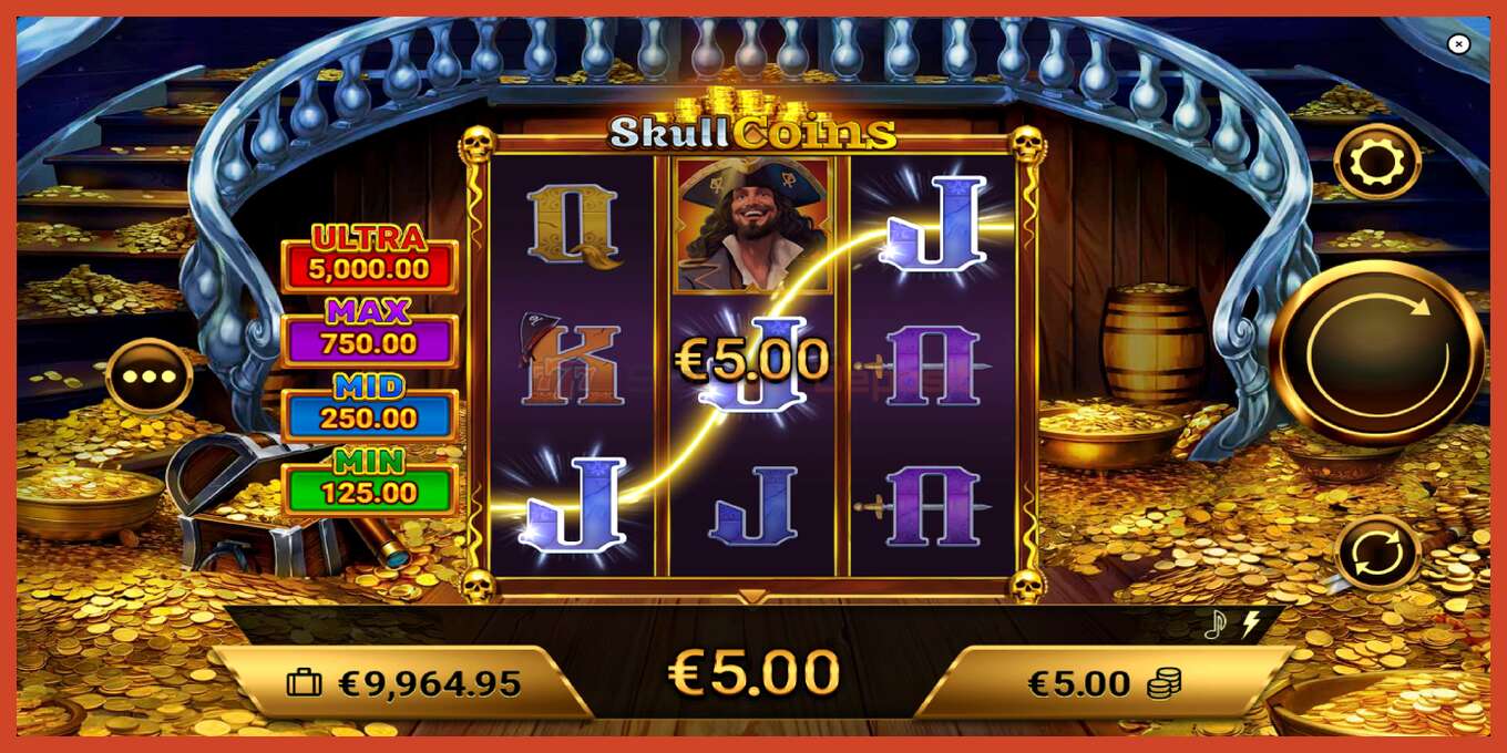 Slot screenshot: Skull Coins no deposit, number - 3