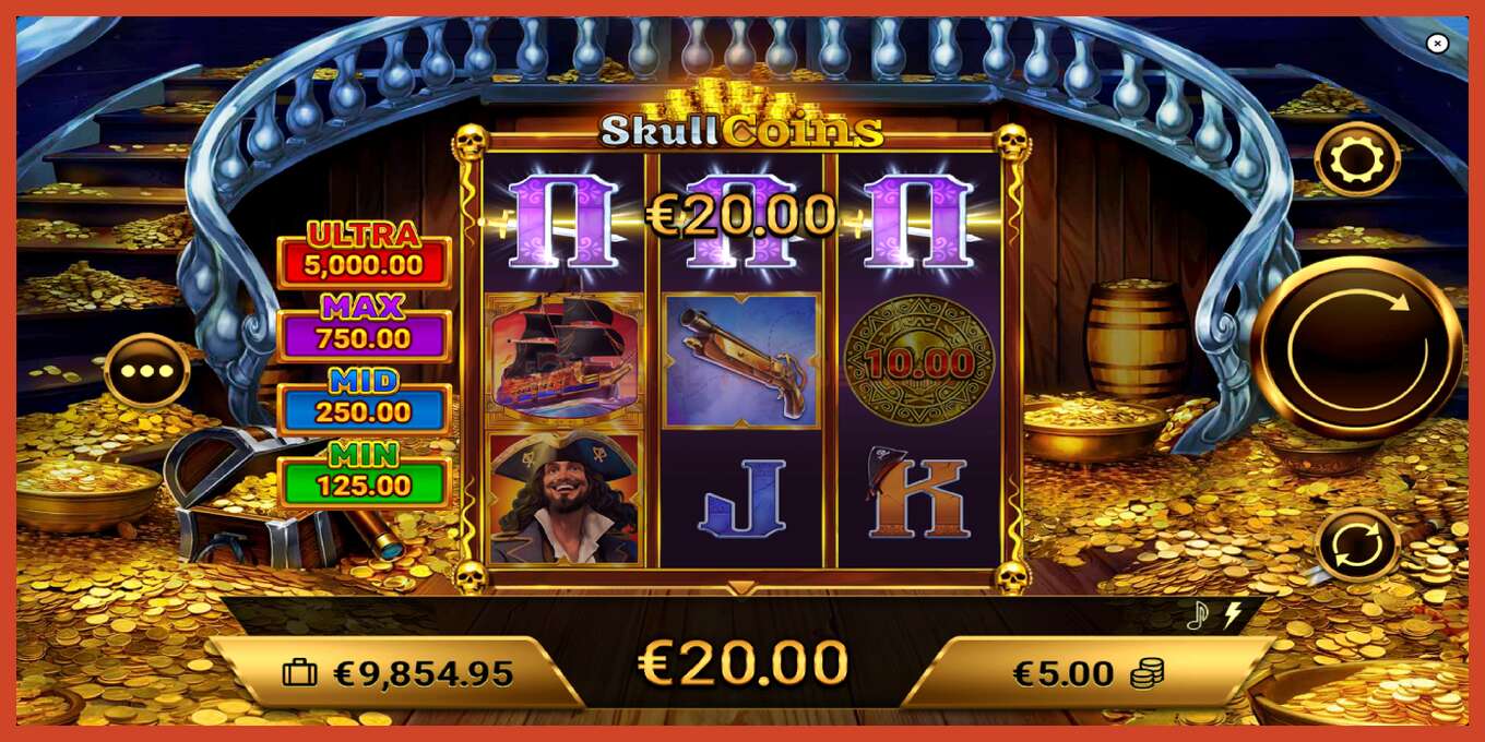 Slot screenshot: Skull Coins no deposit, number - 4