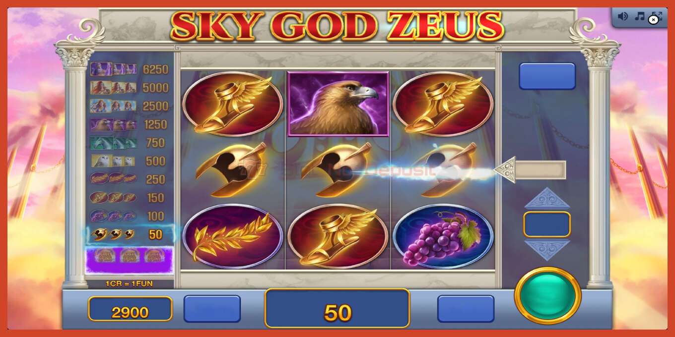 រូបថតអេក្រង់រន្ធ: Sky God Zeus 3x3 គ្មានប្រាក់កក់, លេខ - 4