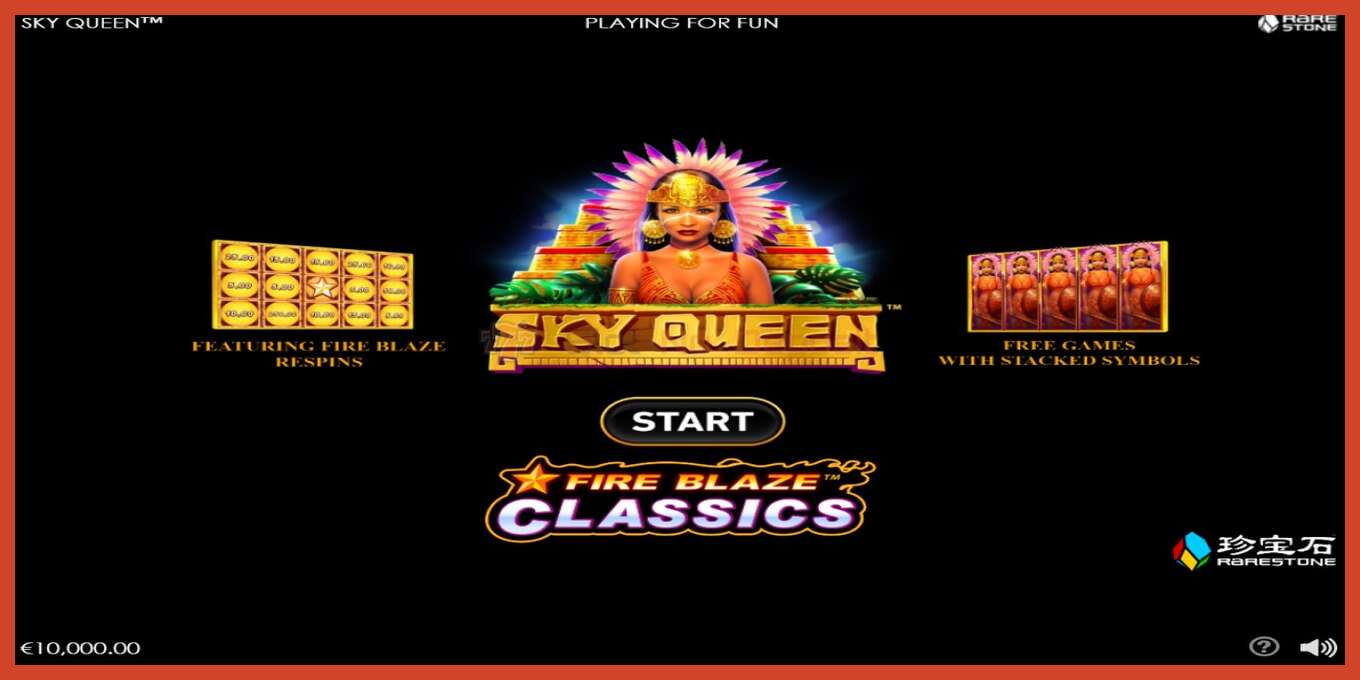 Slot screenshot: Sky Queen no deposit, number - 1