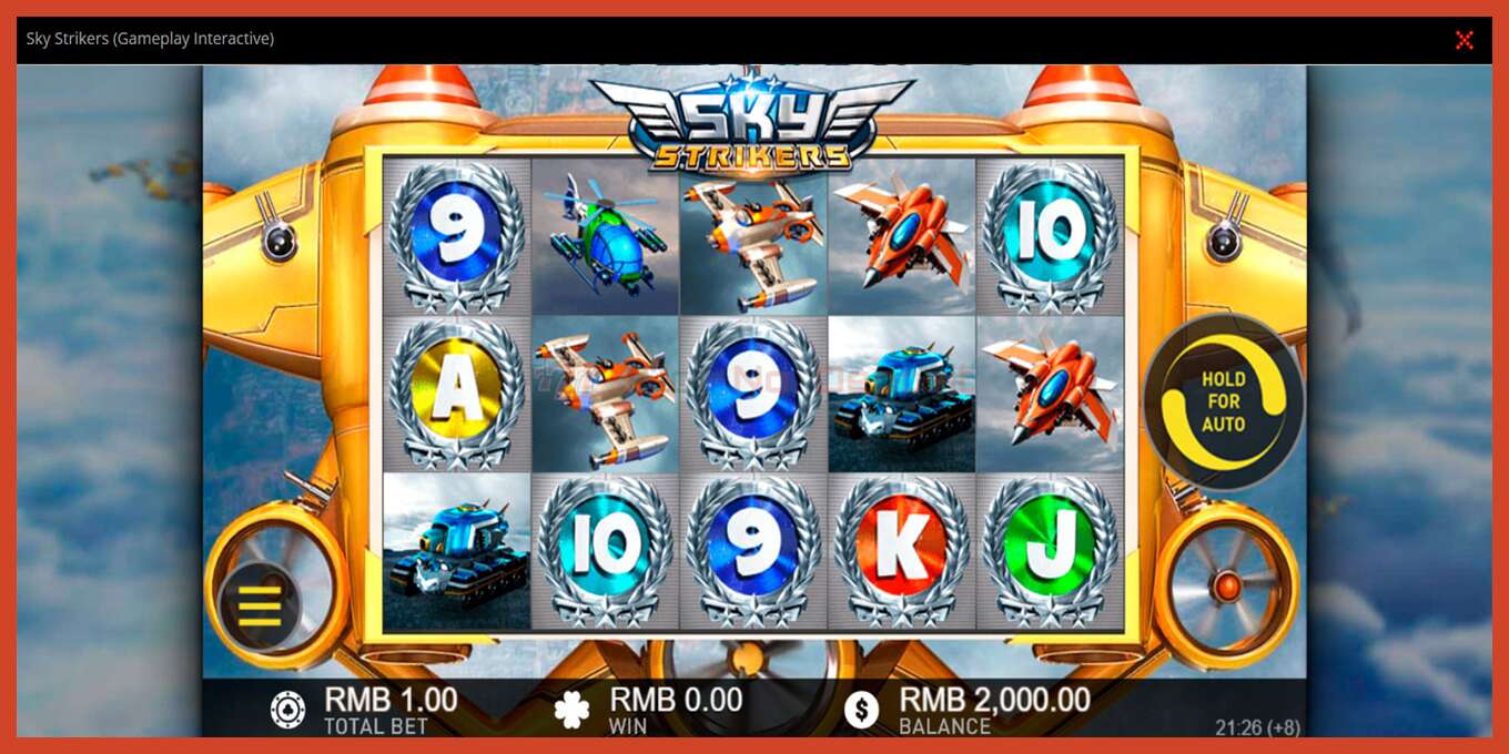 Tangkapan skrin slot: Sky Strikers tiada deposit, nombor - 1