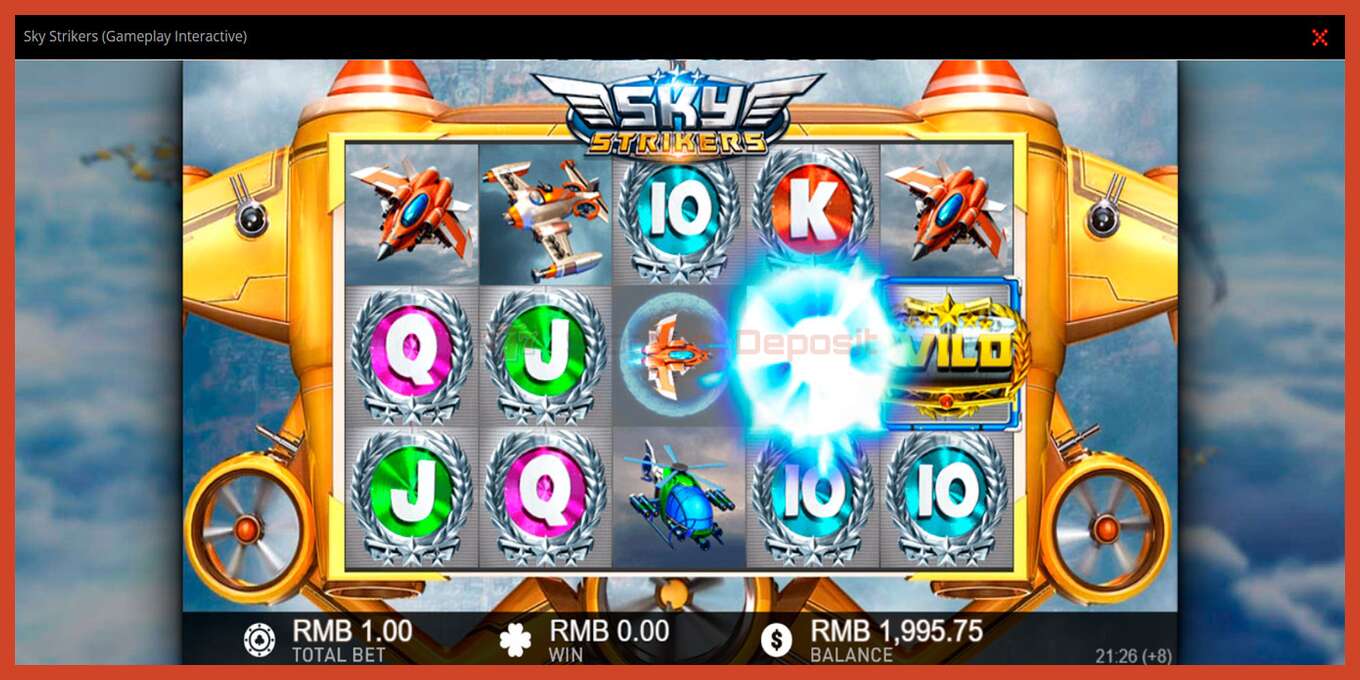 Slot screenshot: Sky Strikers no deposit, number - 3