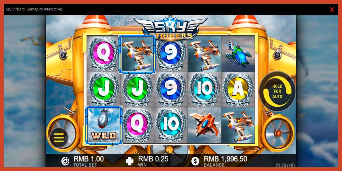 Slot screenshot: Sky Strikers no deposit, number - 4