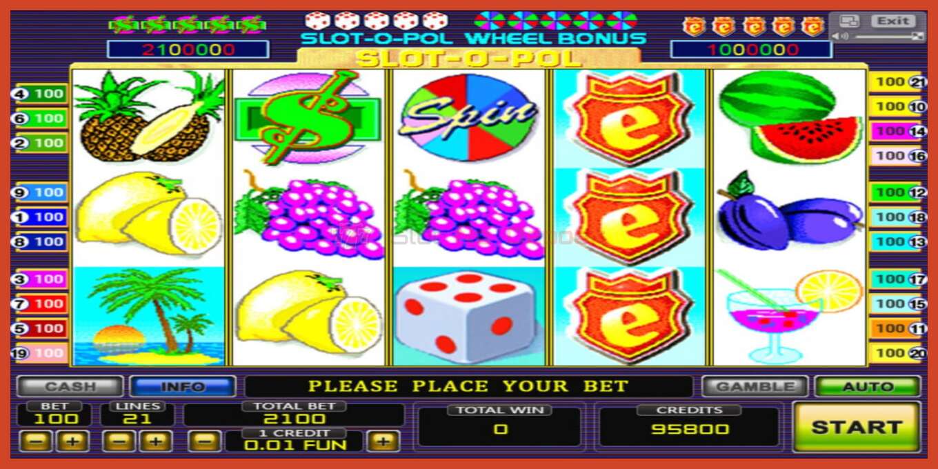 Slot screenshot: Slot-o-Pol no deposit, number - 3