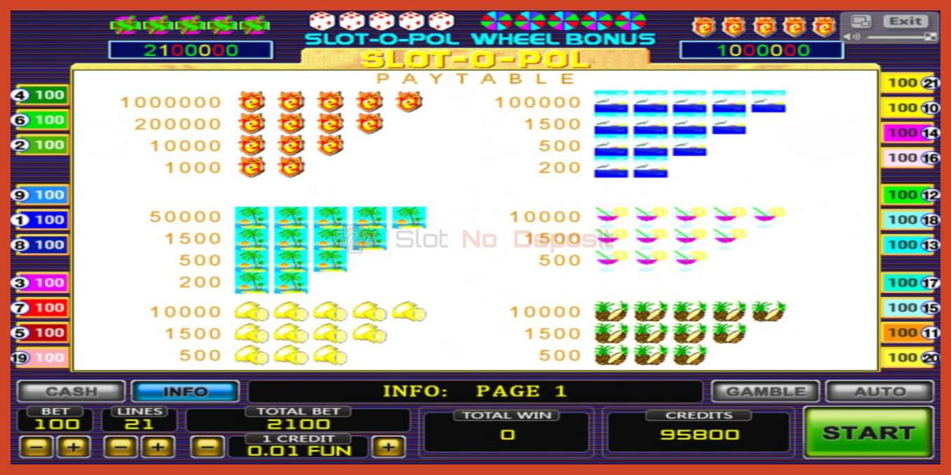 Slot screenshot: Slot-o-Pol no deposit, number - 4