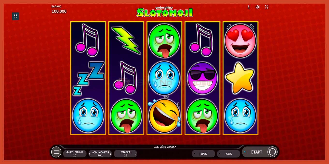 Slot screenshot: Slotomoji no deposit, number - 1