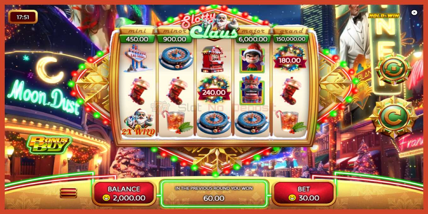 Slot screenshot: Slotty Claus no deposit, number - 2