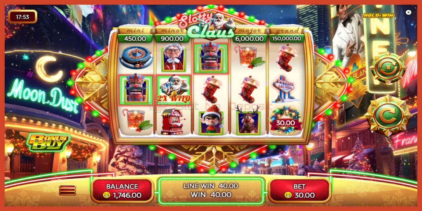 Slot screenshot: Slotty Claus no deposit, number - 4