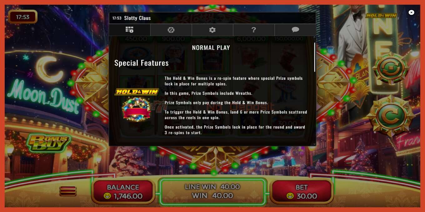 Slot screenshot: Slotty Claus no deposit, number - 5