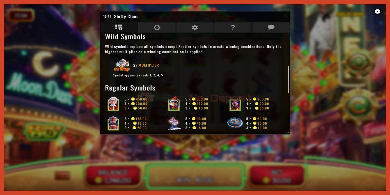 Slot screenshot: Slotty Claus no deposit, number - 6