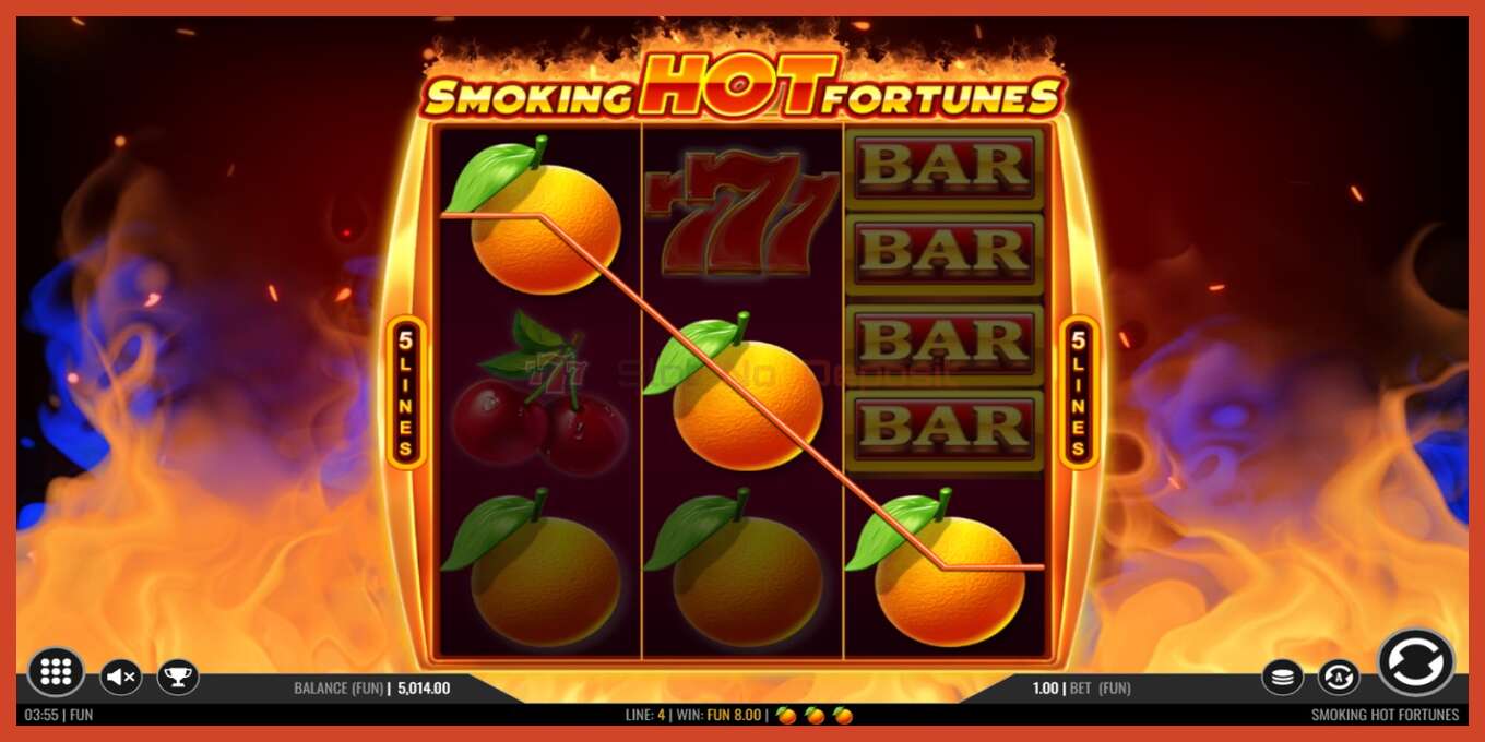 Slot screenshot: Smoking Hot Fortunes bez depozita, broj - 2