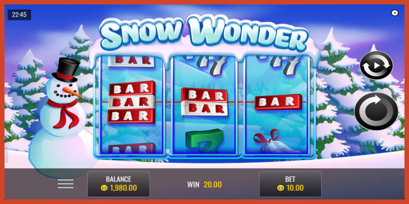 Captura de pantalla do slot: Snow Wonder sen depósito, número - 3