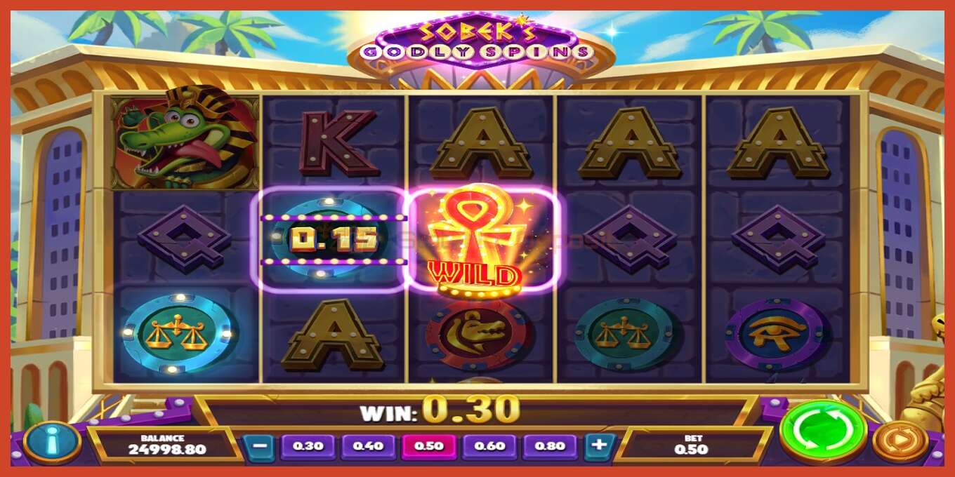 Slot screenshot: Sobeks Goldy Spins no deposit, number - 2