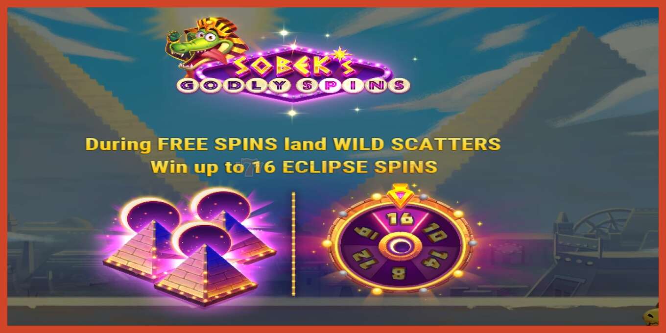 Slot screenshot: Sobeks Goldy Spins no deposit, number - 5