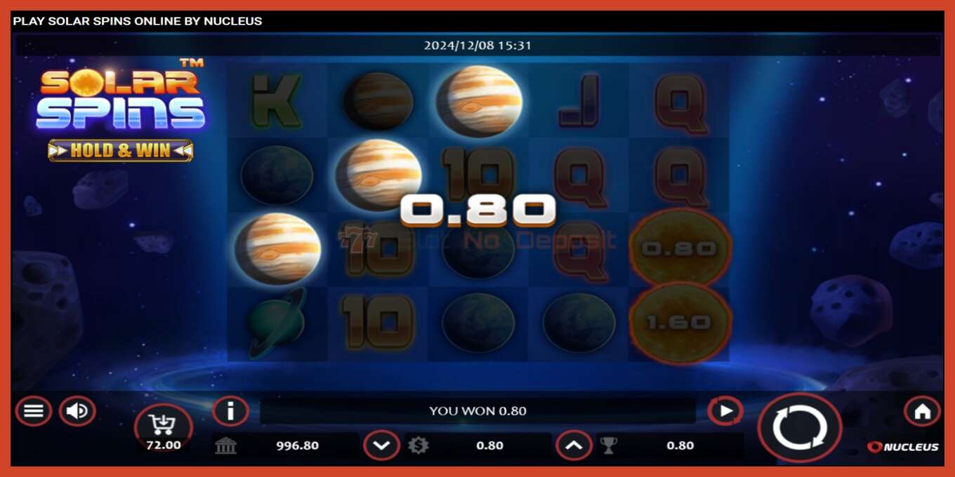 Slot screenshot: Solar Spins no deposit, number - 2