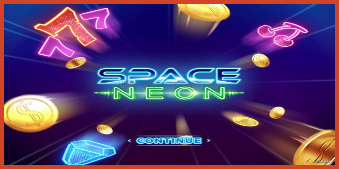 Slot screenshot: Space Neon no deposit, number - 1