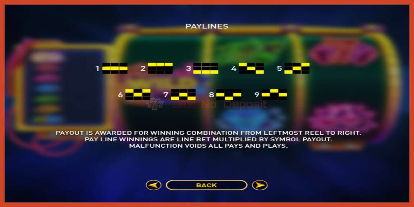 Slot screenshot: Space Neon no deposit, number - 6