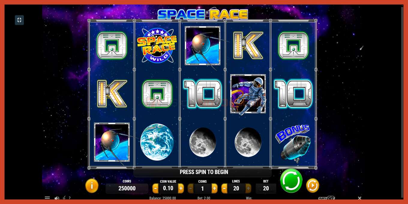 Slot screenshot: Space Race no deposit, number - 1