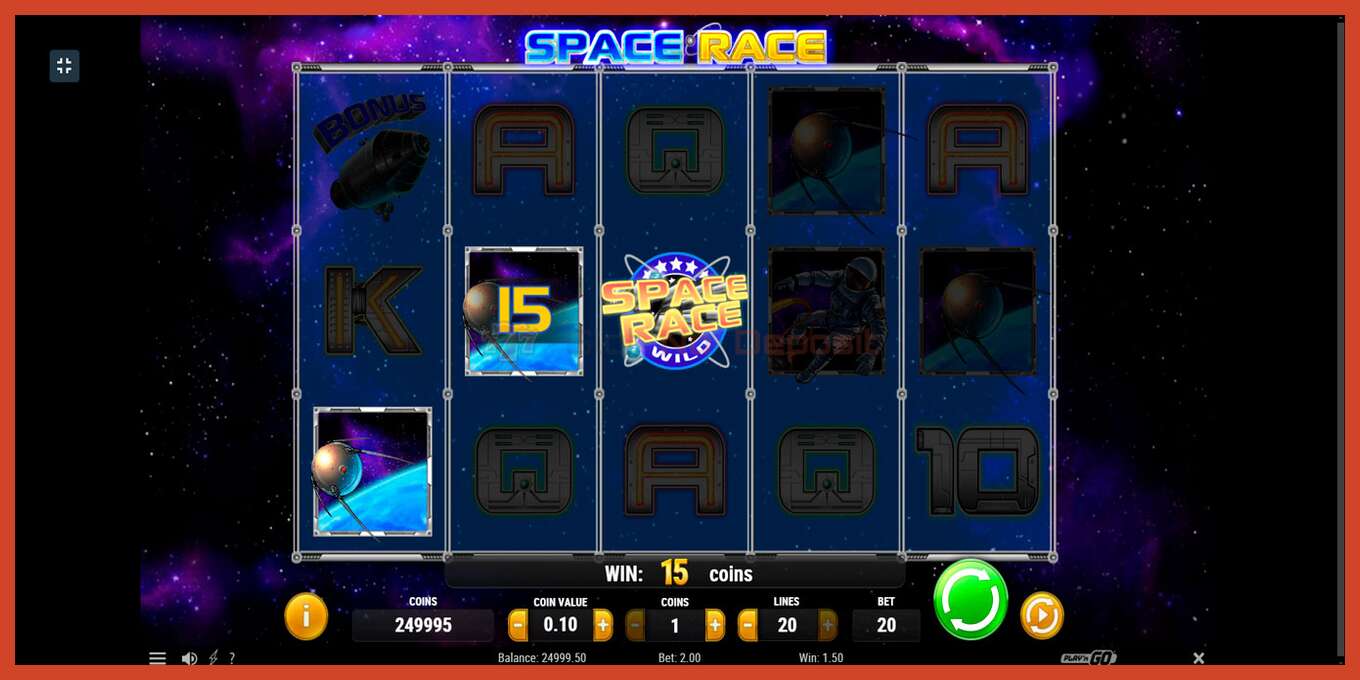 Slot screenshot: Space Race no deposit, number - 2