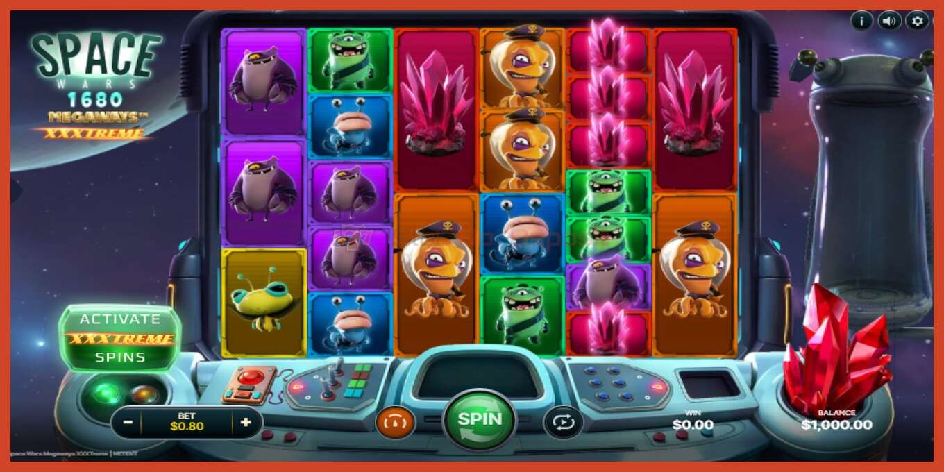 Slot screenshot: Space Wars Megaways XXXtreme no deposit, number - 1