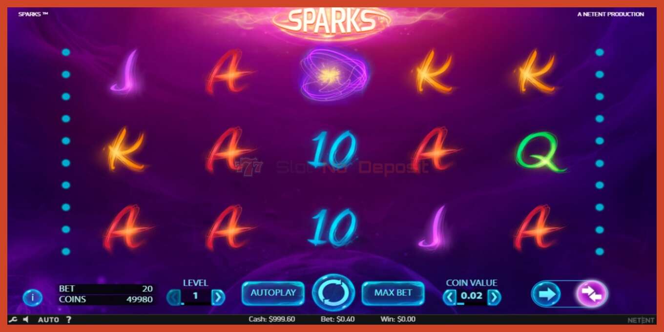 Slot screenshot: Sparks no deposit, number - 2