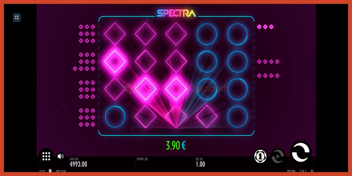 ภาพหน้าจอของสล็อต: Spectra ไม่มีเงินฝาก, ตัวเลข - 2