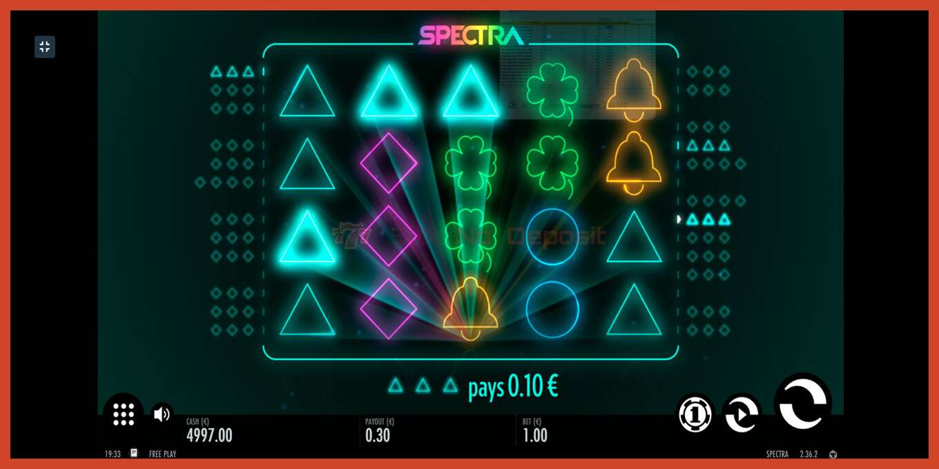 ภาพหน้าจอของสล็อต: Spectra ไม่มีเงินฝาก, ตัวเลข - 3