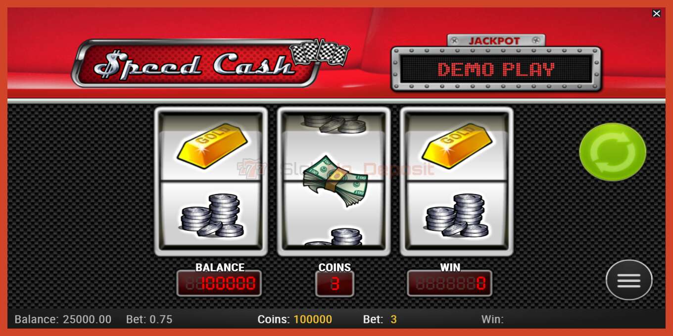 Slot screenshot: Speed Cash no deposit, number - 2