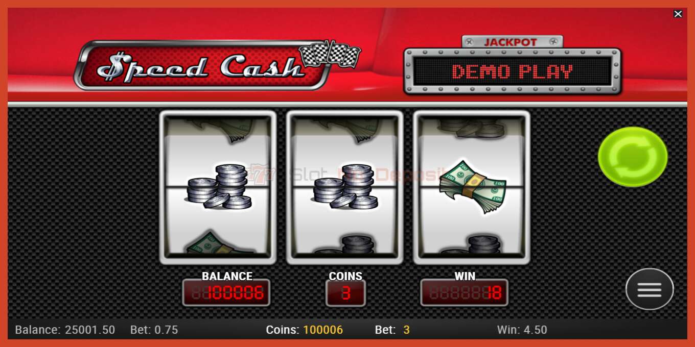 Slot screenshot: Speed Cash no deposit, number - 4