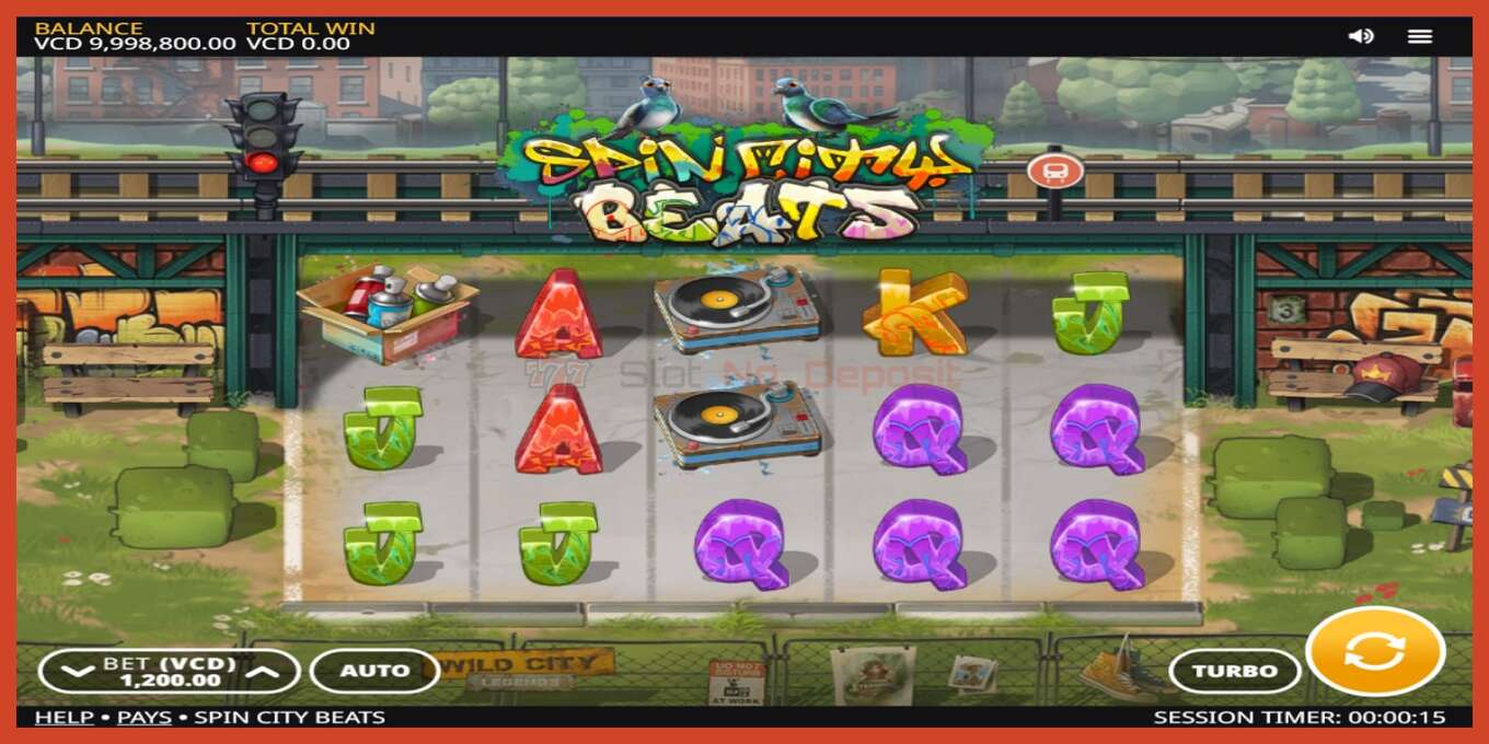 Slot screenshot: Spin City Beats no deposit, number - 2