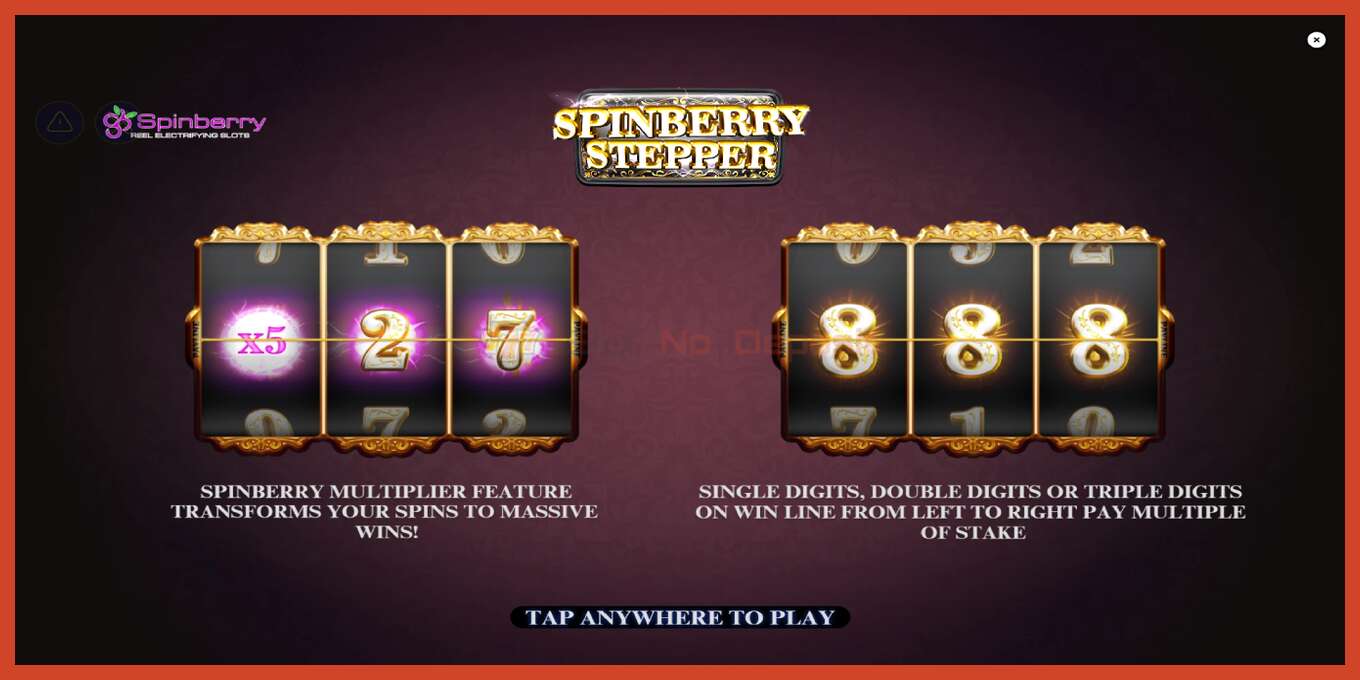 Tangkapan layar slot: Spinberry Stepper tidak ada setoran, nomor - 1