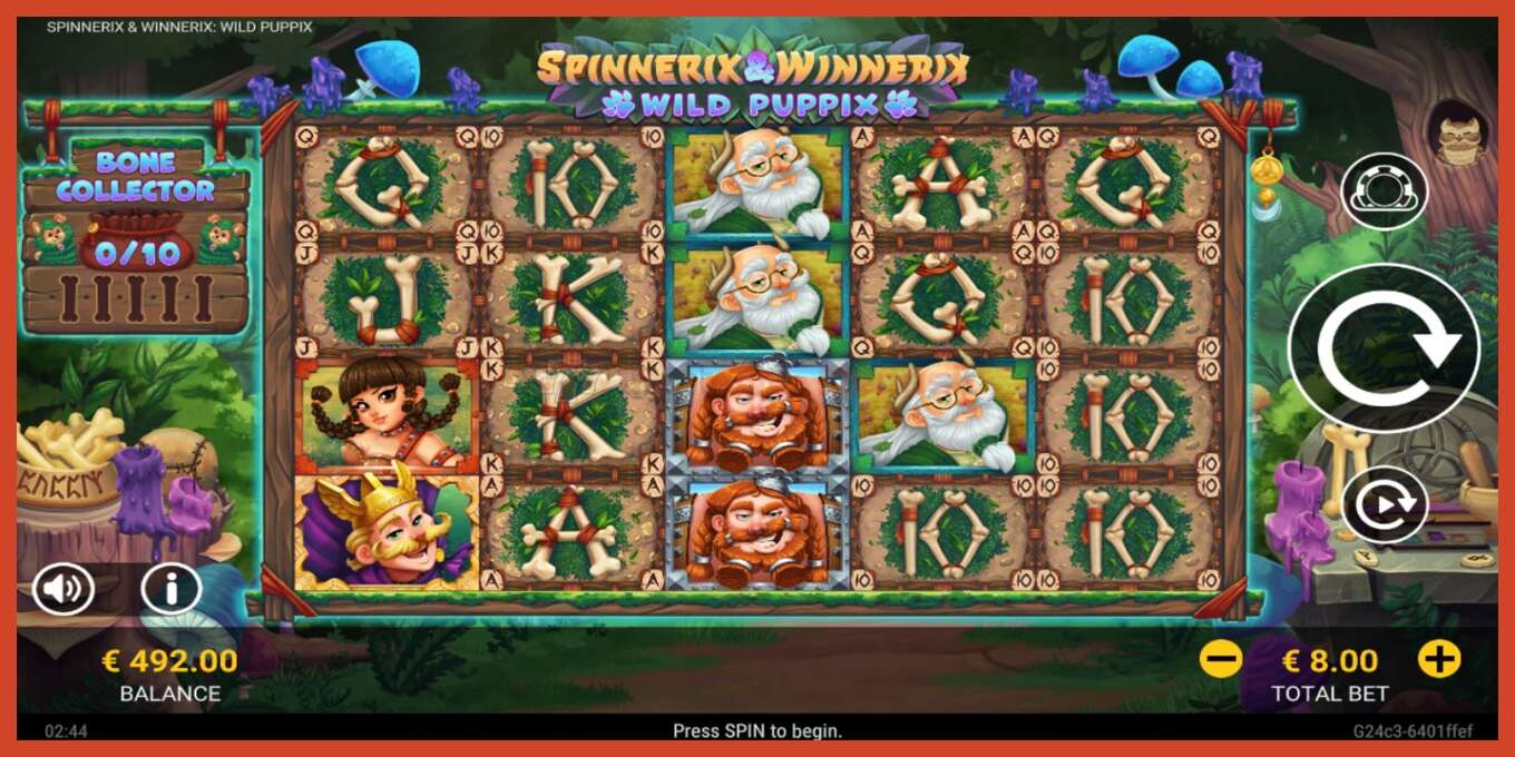 Slot screenshot: Spinnerix & Winnerix: Wild Puppix no deposit, number - 2