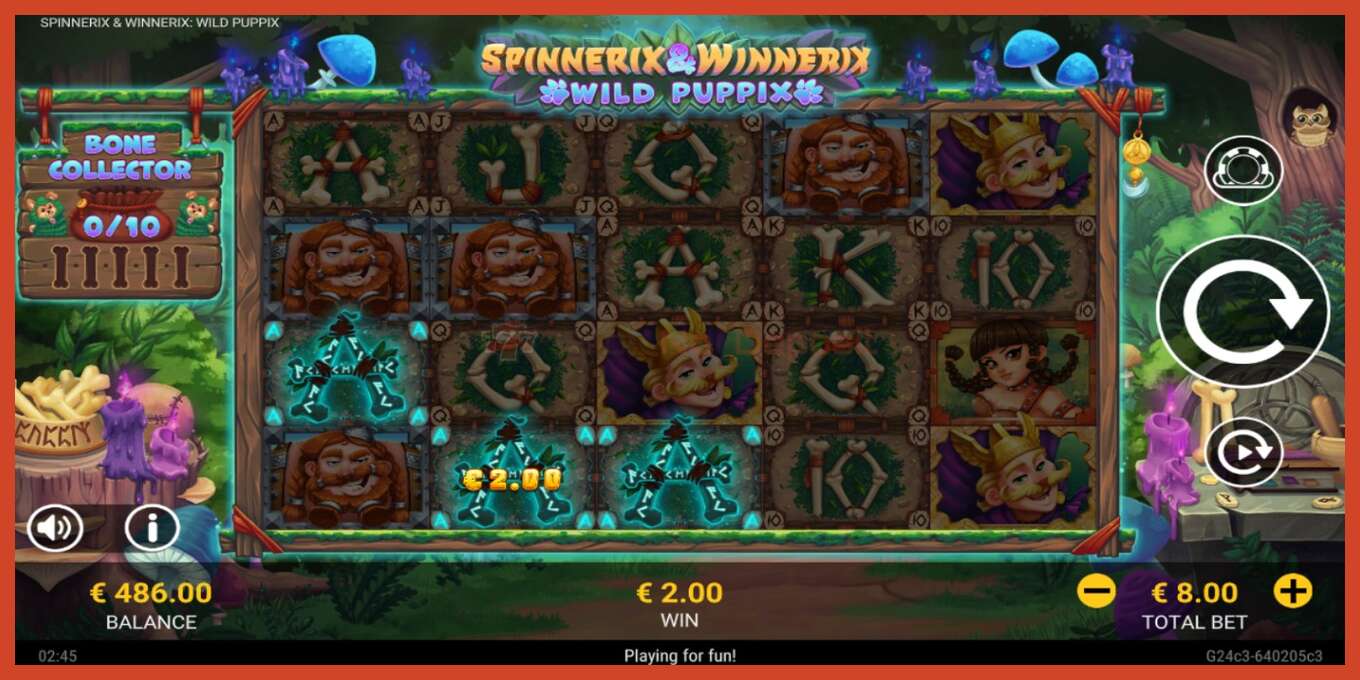 Slot screenshot: Spinnerix & Winnerix: Wild Puppix no deposit, number - 3