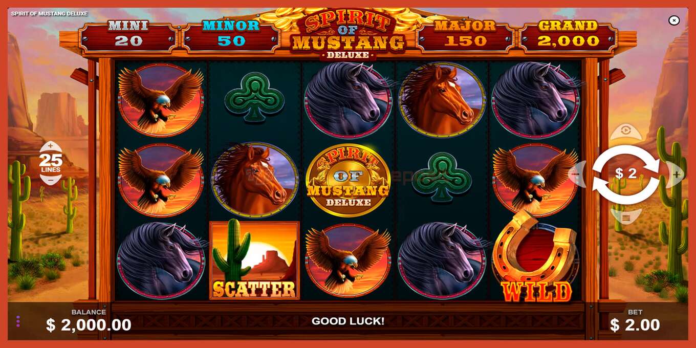 Slot screenshot: Spirit of Mustang Deluxe no deposit, number - 1