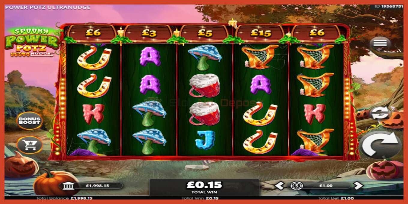 Slot screenshot: Spooky Power Potz Ultranudge no deposit, number - 3