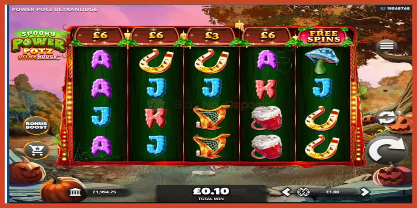 Slot screenshot: Spooky Power Potz Ultranudge no deposit, number - 4