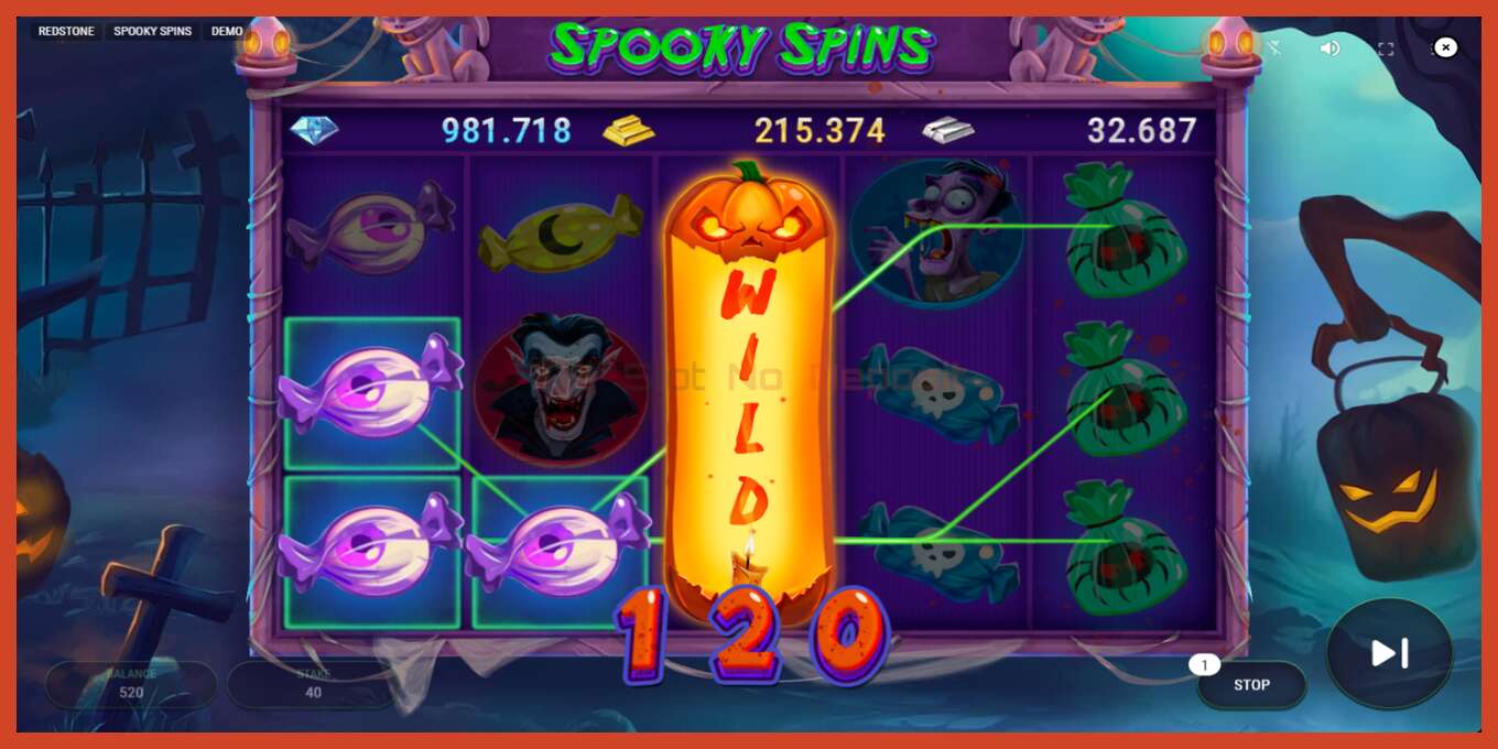 Lizdų ekrano kopija: Spooky Spins jokio užstato, numerį - 4