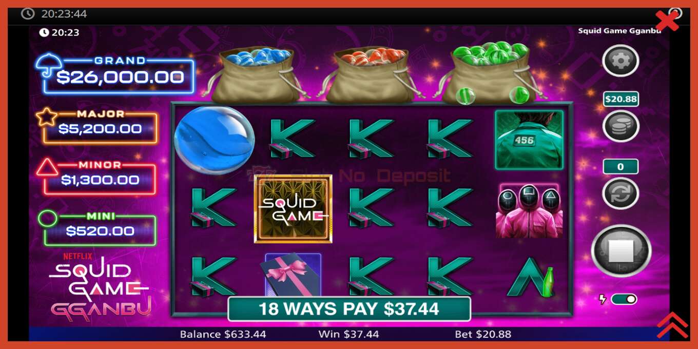 Slot screenshot: Squid Game Gganbu no deposit, number - 4