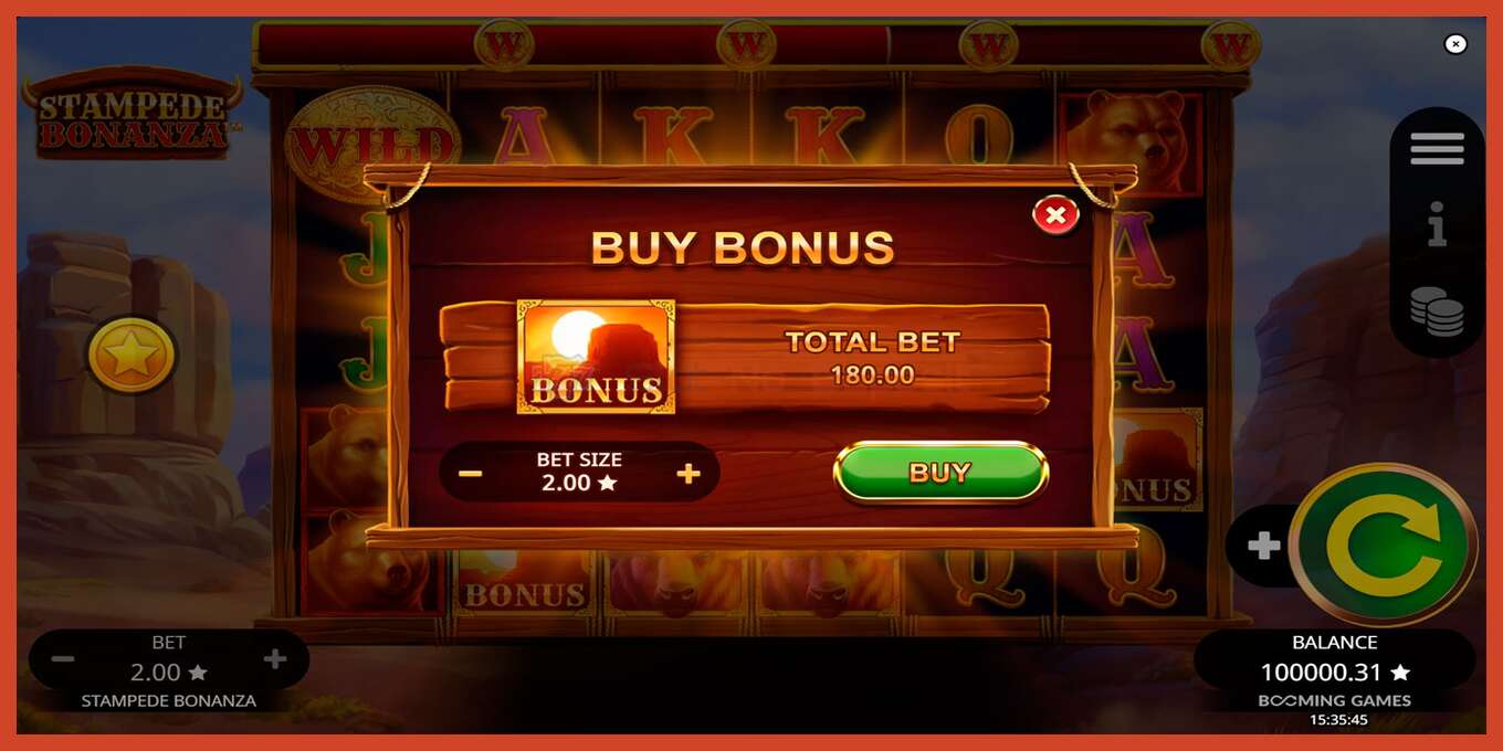 Slot screenshot: Stampede Bonanza no deposit, number - 3