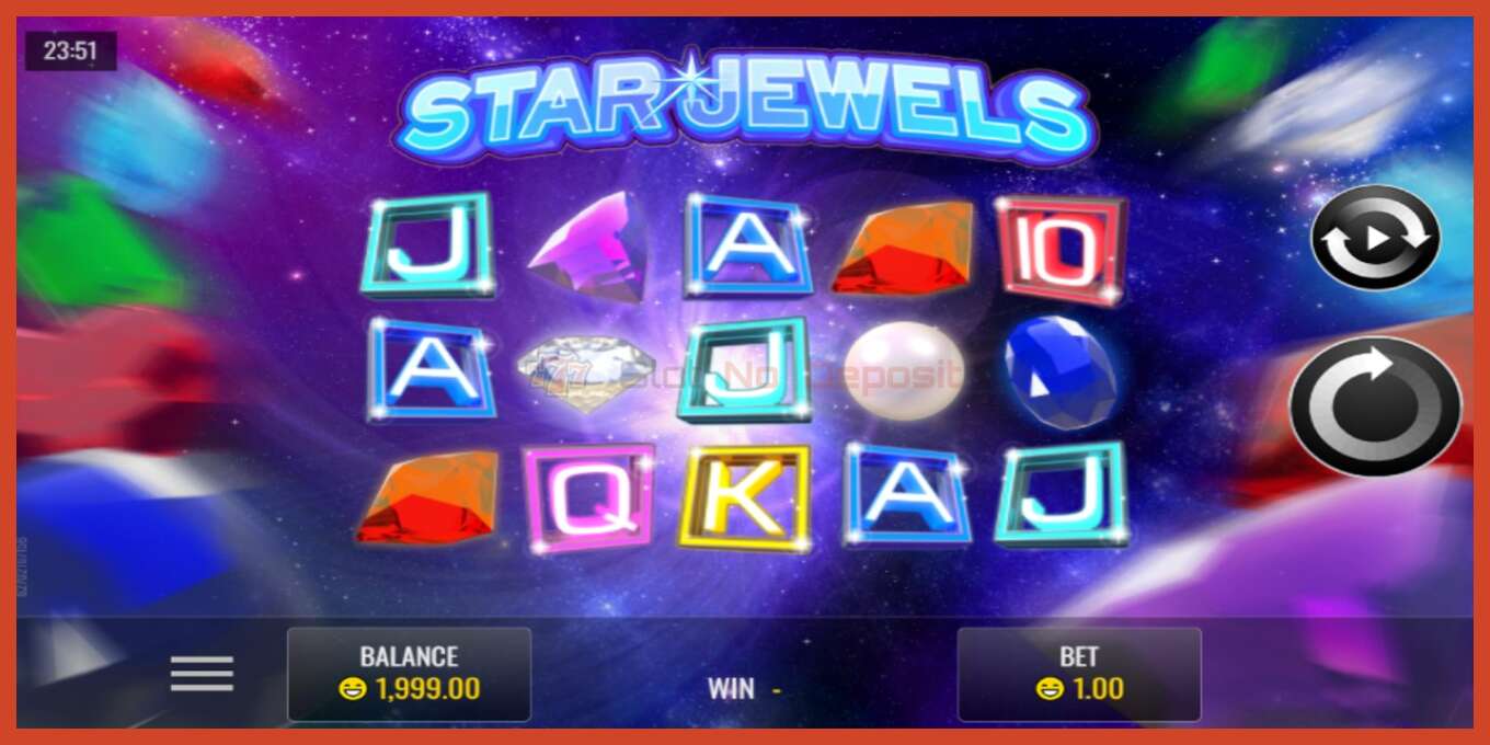 Slot screenshot: Star Jewels no deposit, number - 1