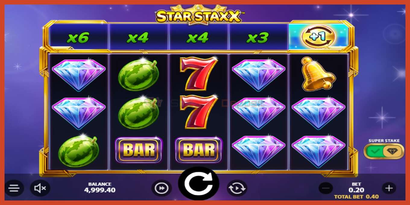 Slot screenshot: Star Staxx no deposit, number - 2