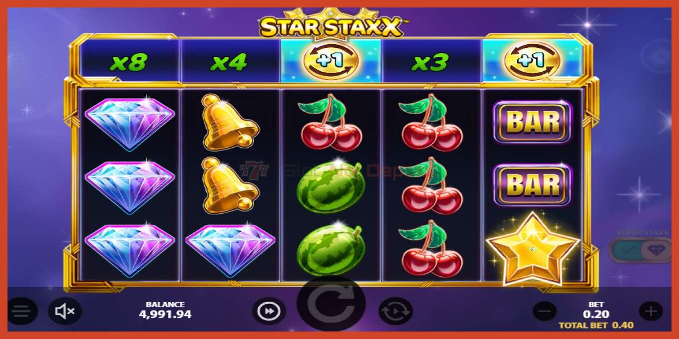 Slot screenshot: Star Staxx no deposit, number - 3