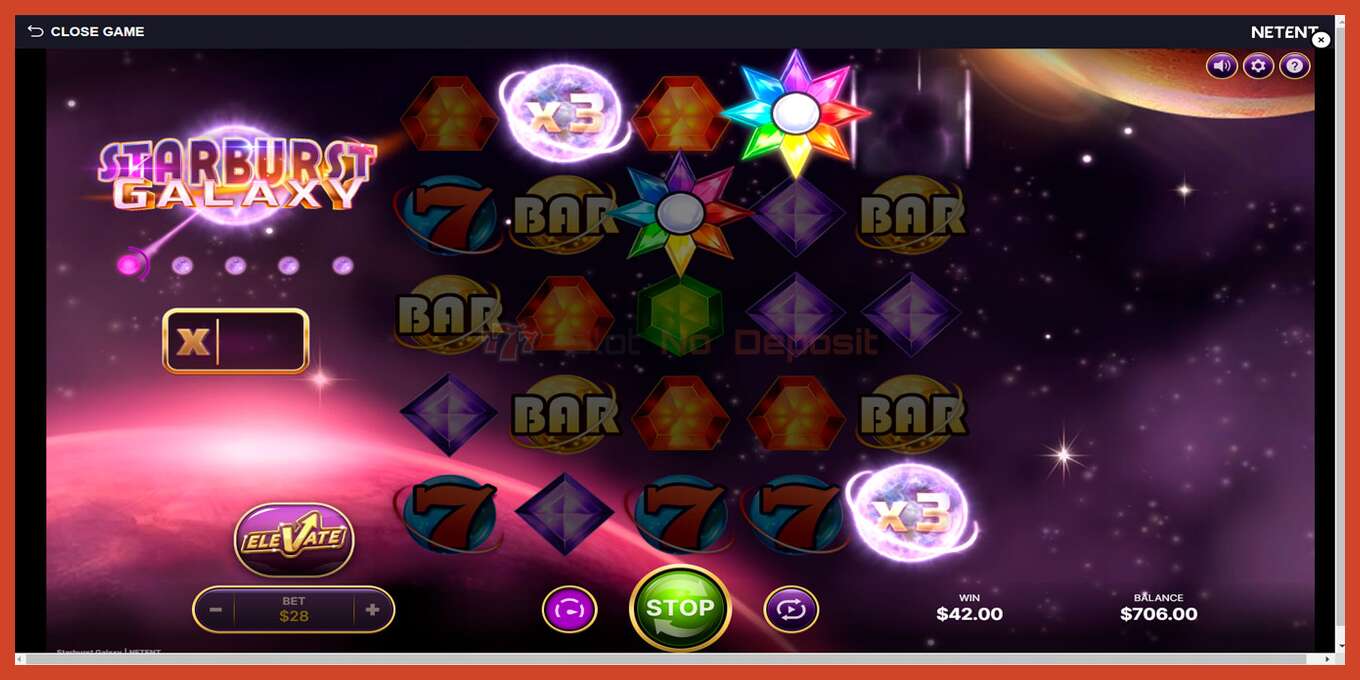 Slot screenshot: Starburst Galaxy no deposit, number - 2