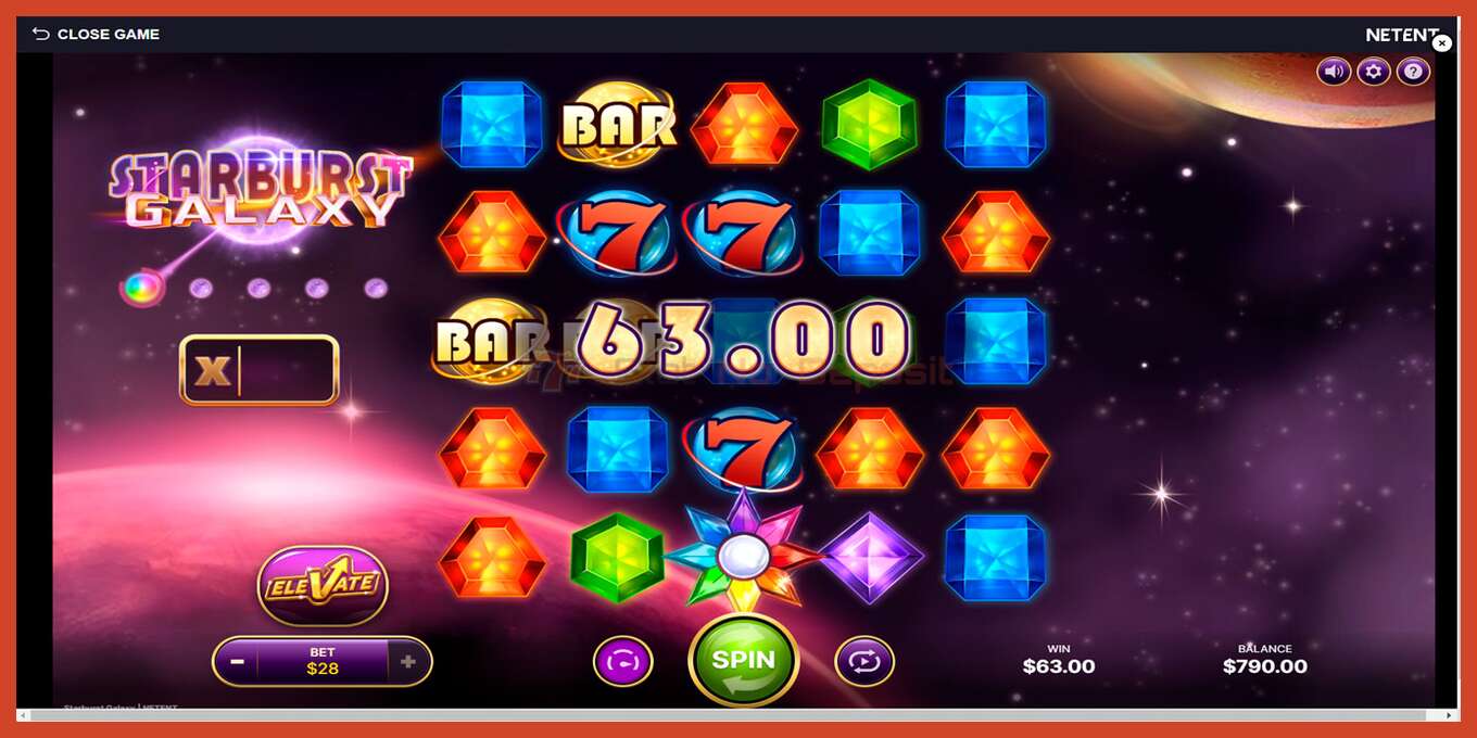 Slot screenshot: Starburst Galaxy no deposit, number - 4