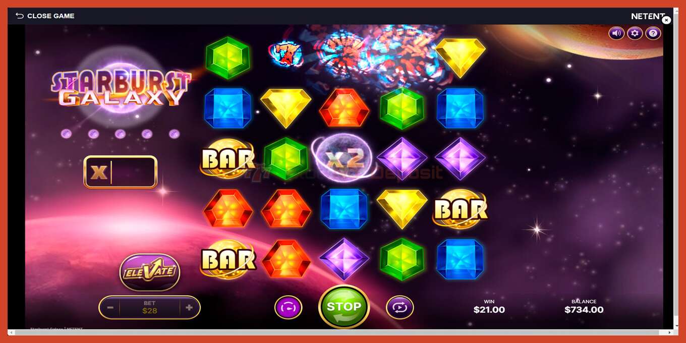 Slot screenshot: Starburst Galaxy no deposit, number - 5