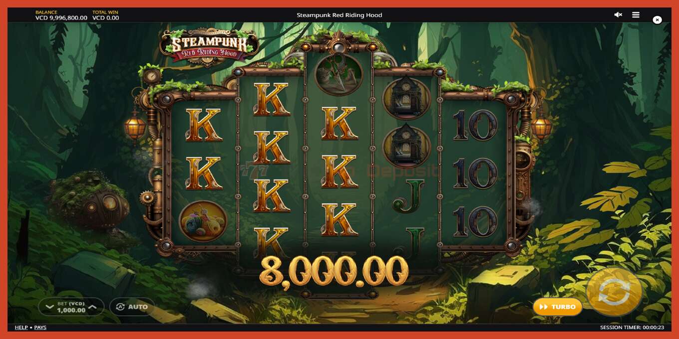 Slot screenshot: Steampunk Red Riding Hood no deposit, number - 4