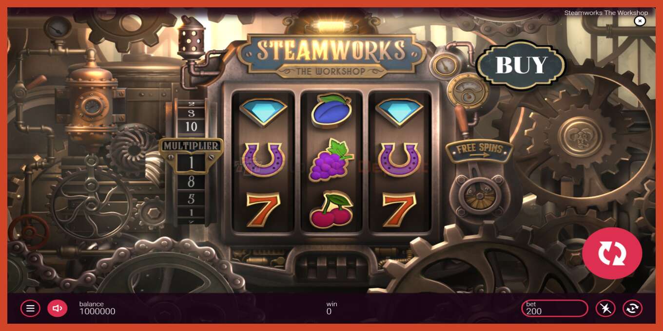 Slot screenshot: Steamworks - The Workshop nincs letét, szám - 2