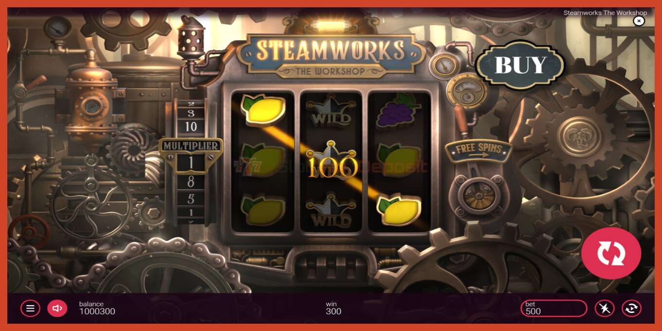 Slot screenshot: Steamworks - The Workshop nincs letét, szám - 4