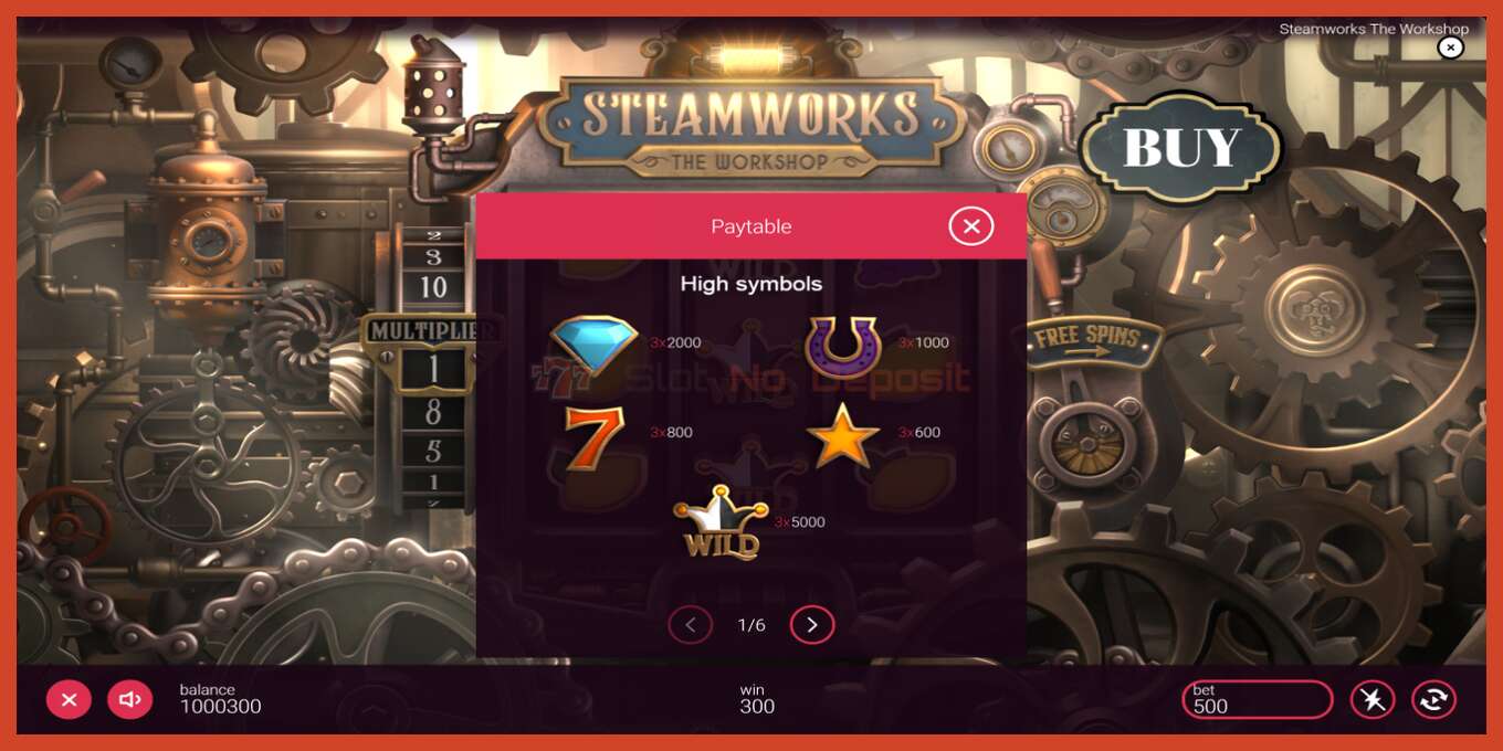 Slot screenshot: Steamworks - The Workshop nincs letét, szám - 5